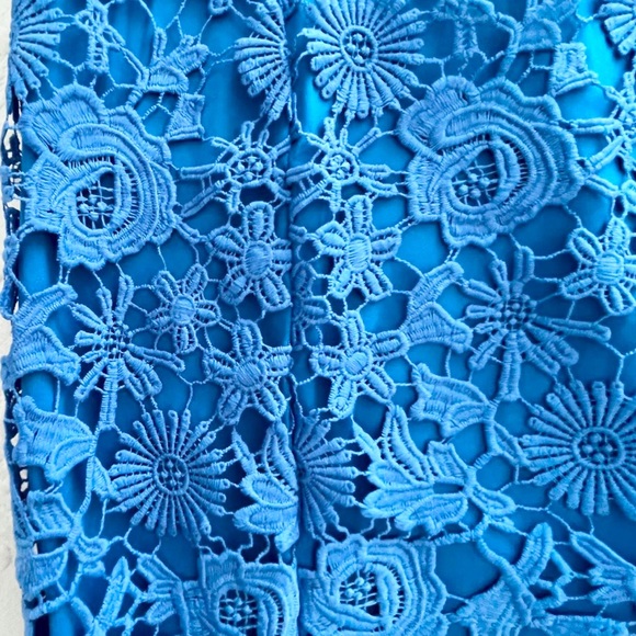Small Lulu’s Blue Backless Lace Dress - Picture 8 of 16